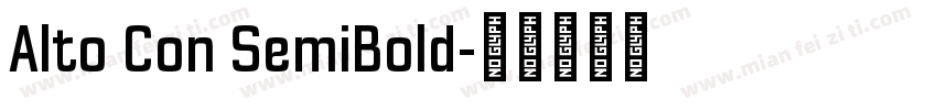 Alto Con SemiBold字体转换
